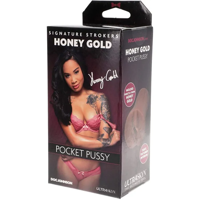 Honey Gold Realistic Vagina Masturbator Doc Johnson Male Sex Toys