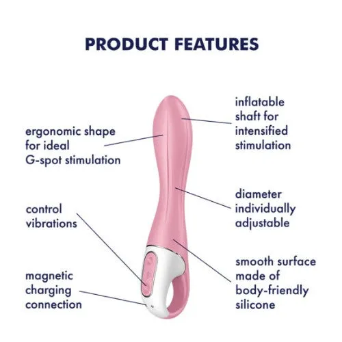 Satisfyer Air Pump Vibrator 2 Inflatable G Spot Stimulator Pink Satisfyer Vibrators