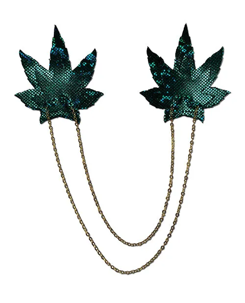 Pastease Vibrators Pastease Chains Disco Weed Leaf Green Os
