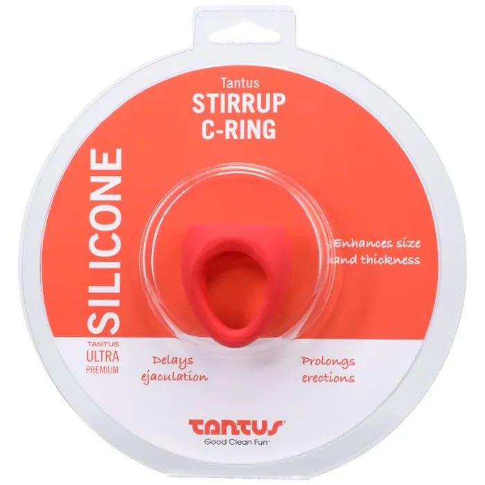 Tantus Male Sex Toys Tantus Stirrup Silicone Cock Ring 35mm Crimson