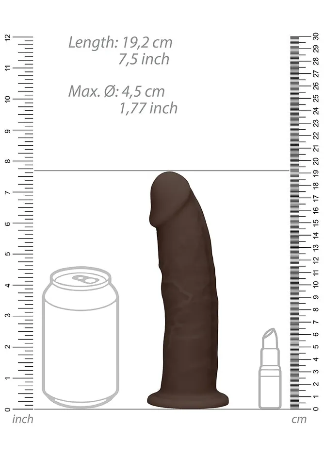 Silicone Dildo Without Balls 192 Cm Brown Shots America Dildos